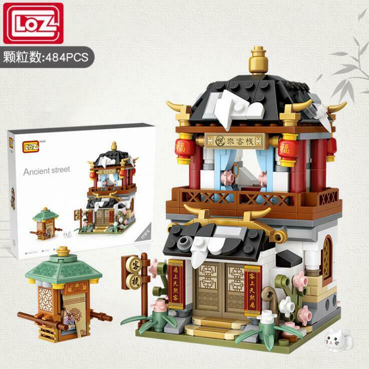 LOZ Mini Block Ancient Shopping Street Mini Block Building Toy Shop - Inn (1743)