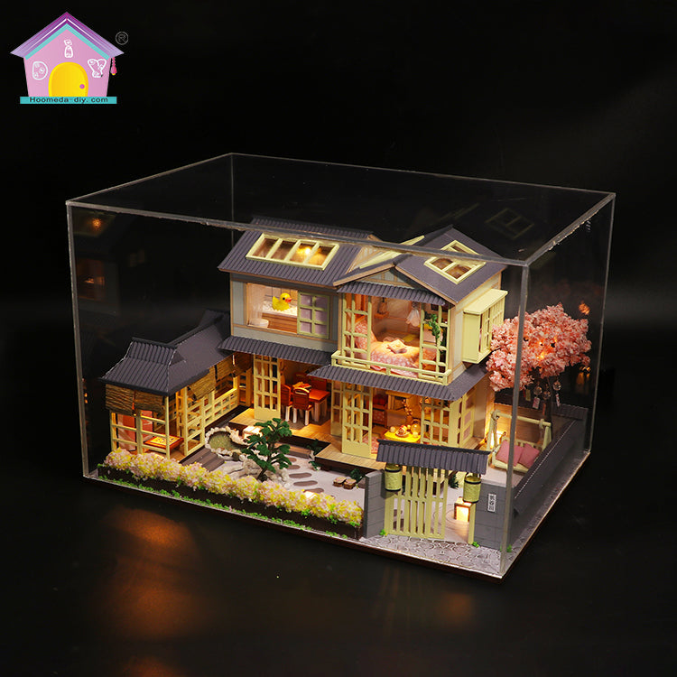Dollhouse Furniture Kits (L907) 'The Secret Story‘ w/ LED Lights, Dust Cover and Glues Wooden Miniature Doll House Handmade Gifts Birthday Presents