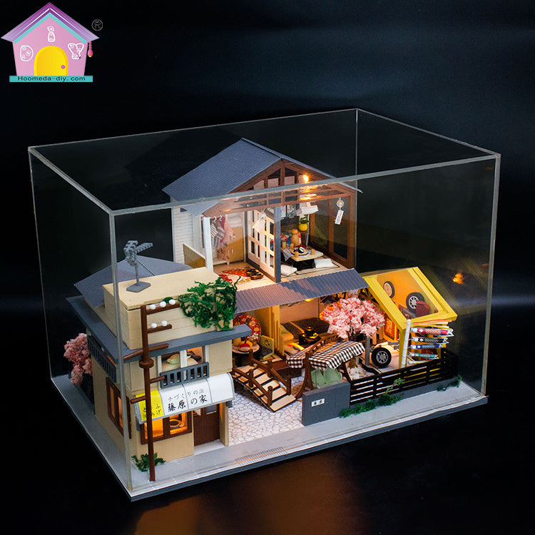 Hongda Dollhouse Furniture Kits (PC902) 'Initial Dream' w/ LED Lights, Dust Cover and Glues Wooden Miniature Doll House Handmade Gifts Birthday Presents
