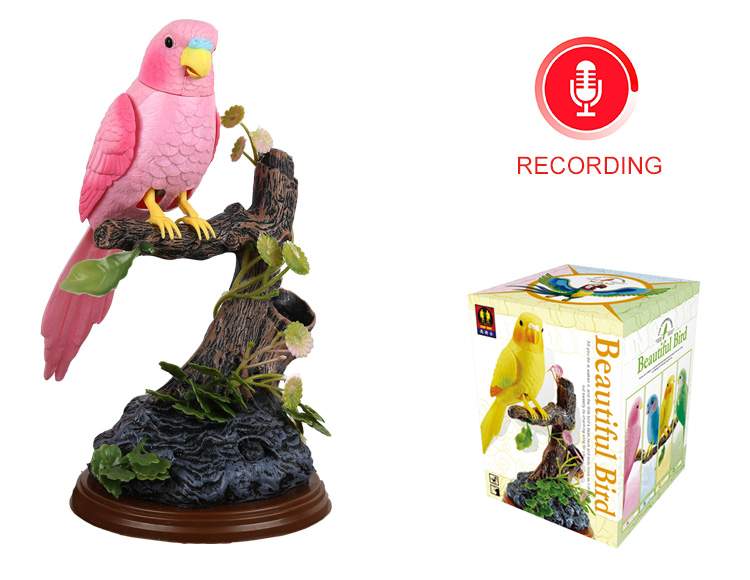 Electronic Talking Repeating Parrot Pink Parrot Pink Green Parrot Reco