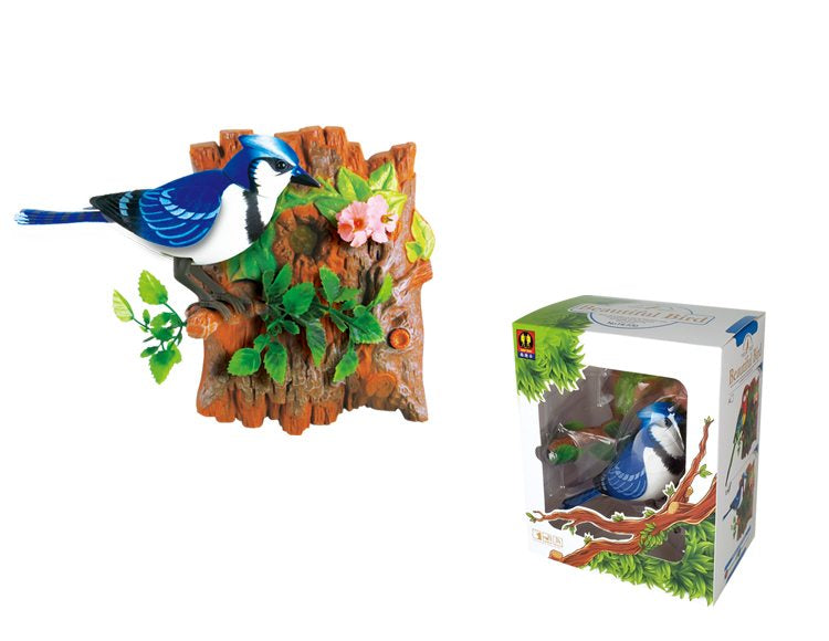 Wall-Hanging Blue Jay / Eastern Rosella Bird Sound Sensor Function Bird Surprise Presents