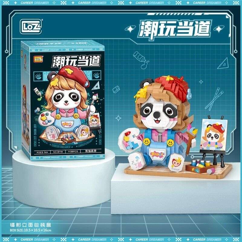 Loz Panda Painter Mini Diamond Blocks Bricks Educational Toy Hobbies (8119)