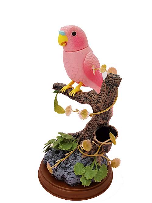 Electronic Talking Repeating Parrot Pink Parrot Pink Green Parrot Recording Function Bird Surprise Gifts