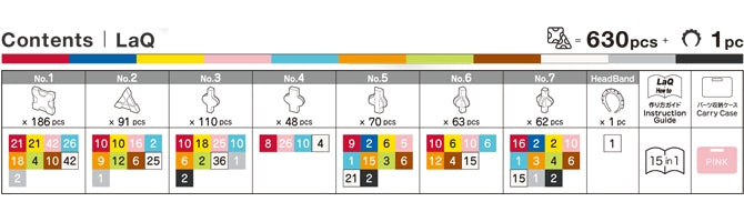 LaQ SWEET COLLECTION DREAMS - 15 MODELS, 630 PIECES