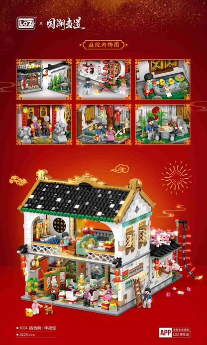 LOZ Architecture Series New Year's Eve Dinner (1034) Mini Building Blocks Gifts for Children