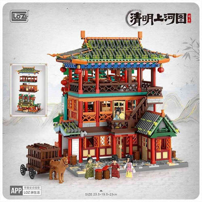 LOZ Architecture Series Ancient Street (1056) Mini Building Blocks Gifts