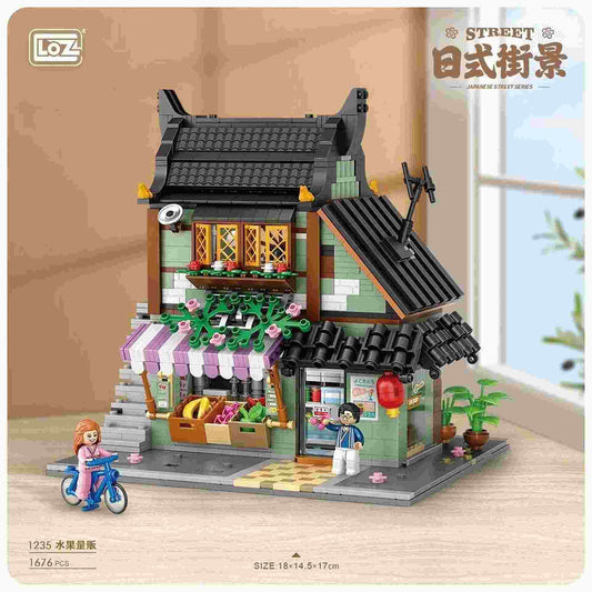 LOZ Mini Particle Building Blocks Japan Street Fruit Shop (1235) Block Toys Gifts for Children