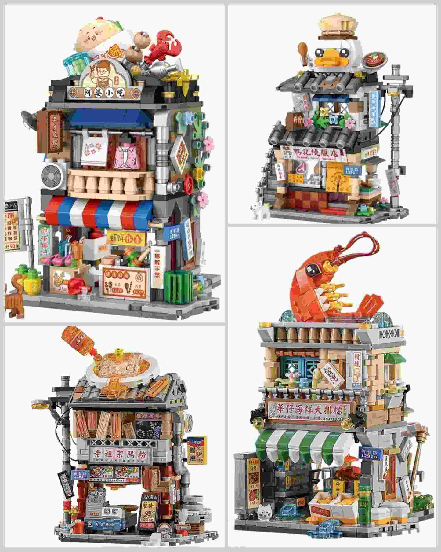 LOZ Mini Street Seafood Stall (1292) Interlocking Blocks Toys Gifts