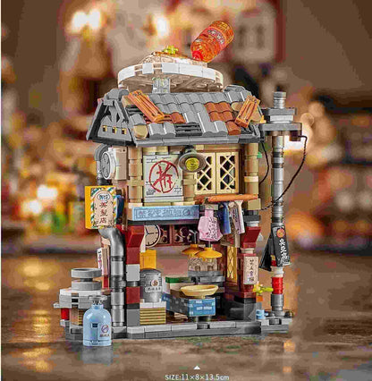 LOZ Mini Street Rice Roll Shop (1293) Interlocking Blocks Toys Gifts