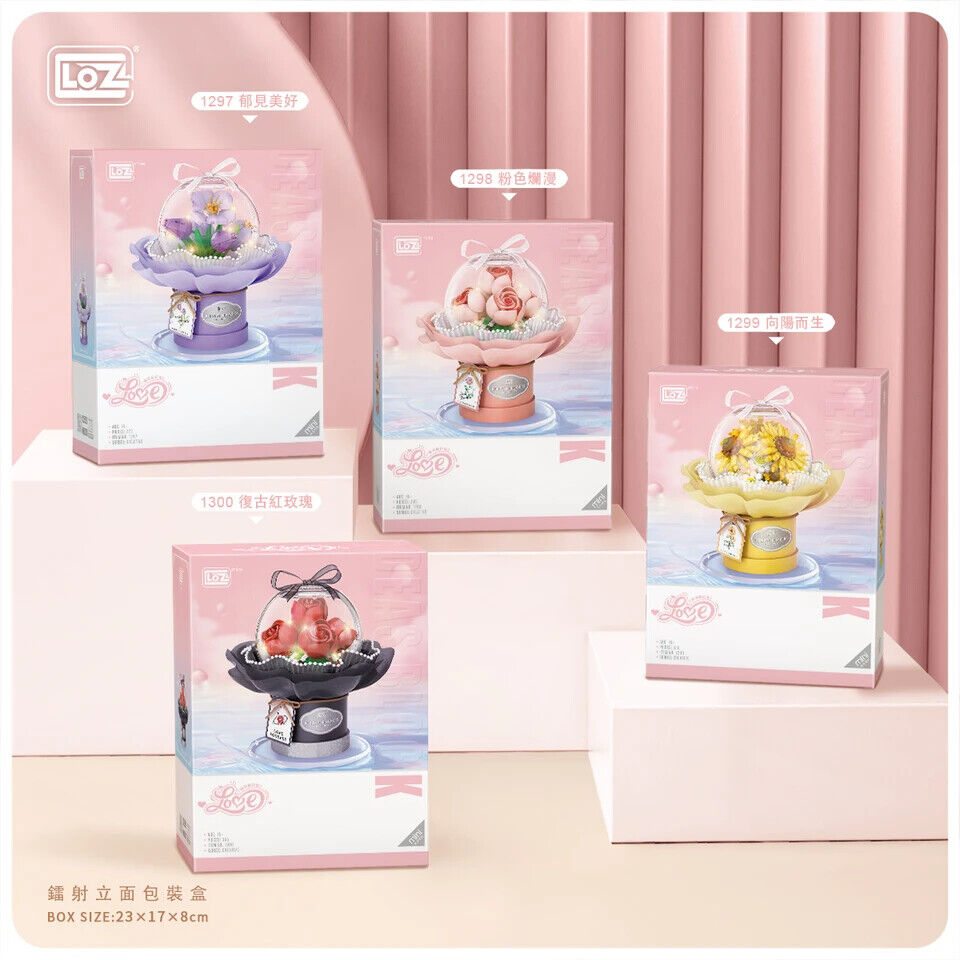 LOZ Series Eternal Flowers (1299) Mini Interlocking Blocks Toys Gifts