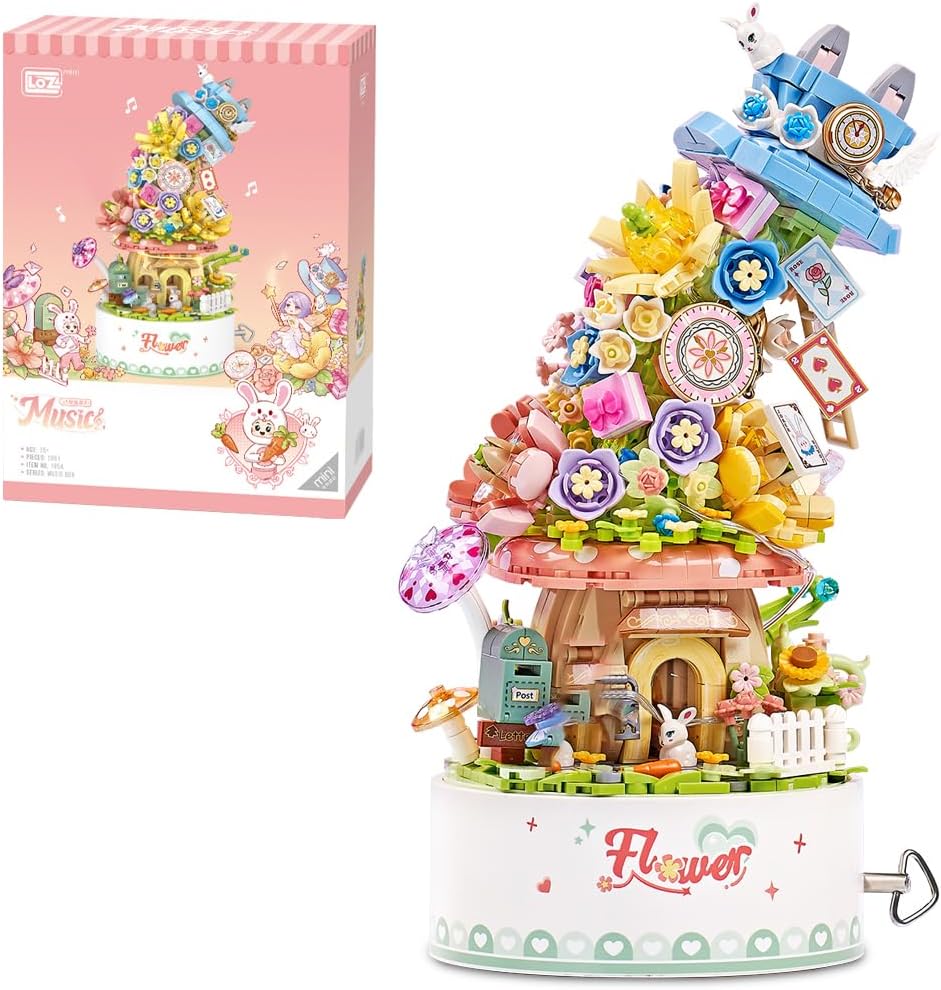 LOZ Sweetheart Fluid Music Box (1954) Mini Building Blocks Birthday Presents