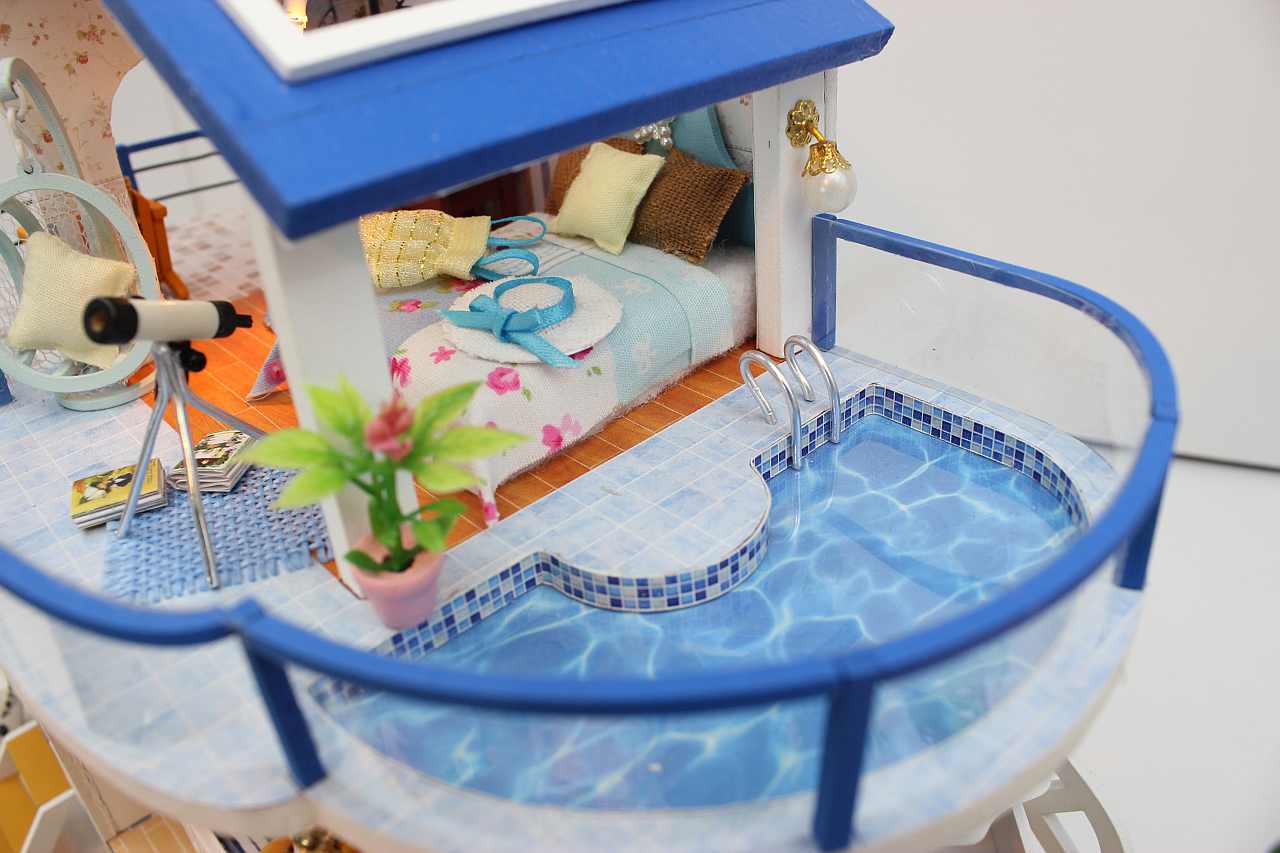 Miniature Dollhouse 'Legend of the Blue Sea‘ (13844) w/ Glues and LEDs  Gifts for Friends