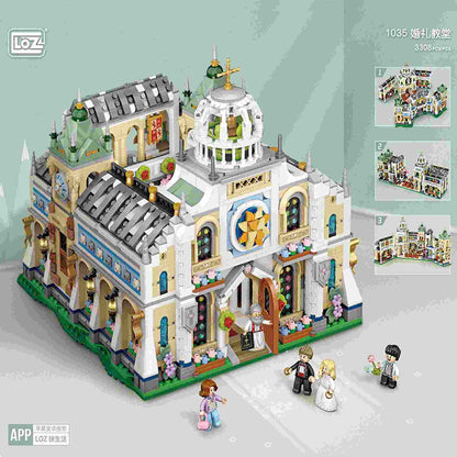 LOZ Mini Particle Building Blocks Creative Wedding Chapel (1035) Block Toys Gifts