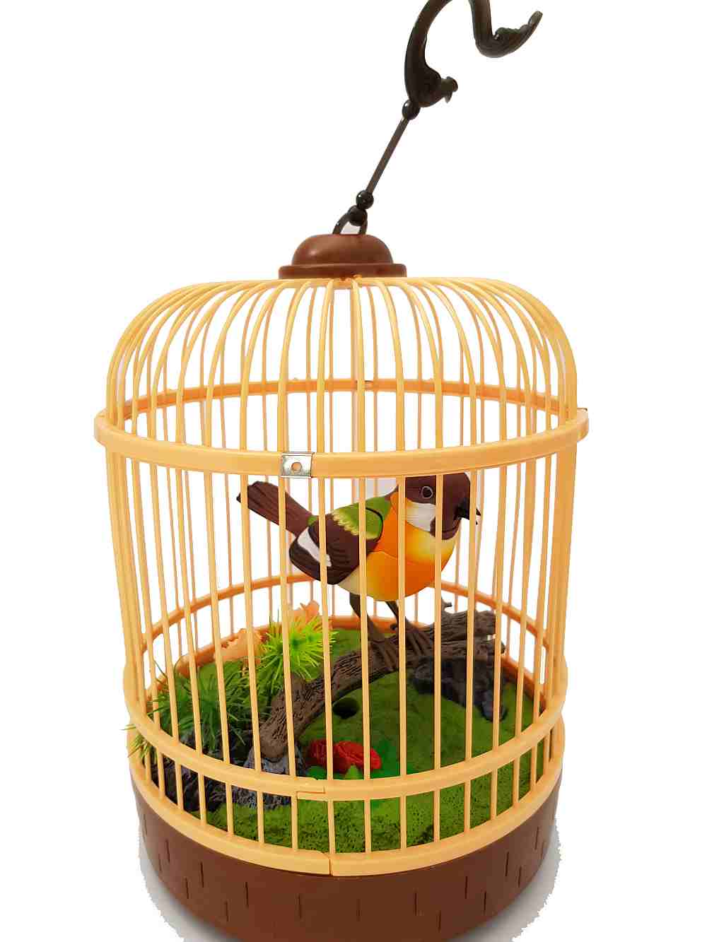 Sound Sensor Electric Noise-activated Bird Pets in the Cage Music Singing Bird Baby Toys Christmas Gift for Kids