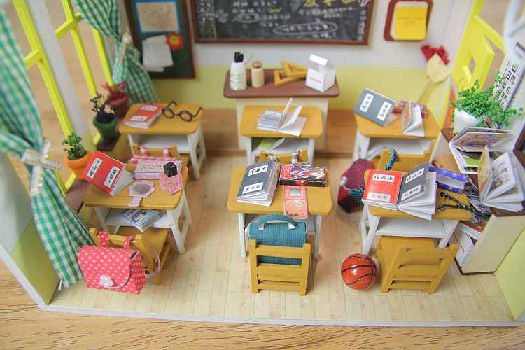 Seasons in the Sun M017 Intelligent Voice Control Wooden Miniature Dollhouse Furniture Kits w/ LEDs and Music Movement, Birthday Presents