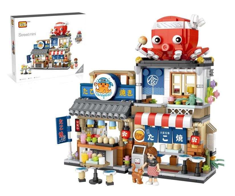 LOZ Mini Particle Building Blocks Japanese Takoyaki Restaurant (1218) Block Toys Gifts for Children