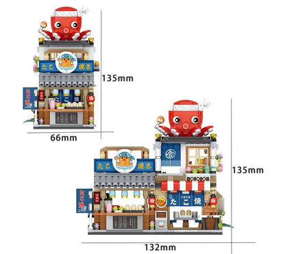 LOZ Mini Particle Building Blocks Japanese Takoyaki Restaurant (1218) Block Toys Gifts for Children