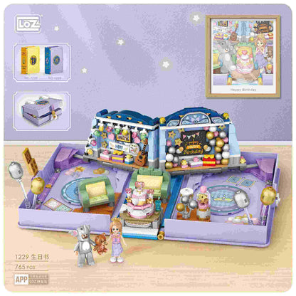 LOZ 1229 Fairy Tale Folding Wedding Book Assembled Modular Building Blocks Bricks Children's Educational Toys Birthday Gift