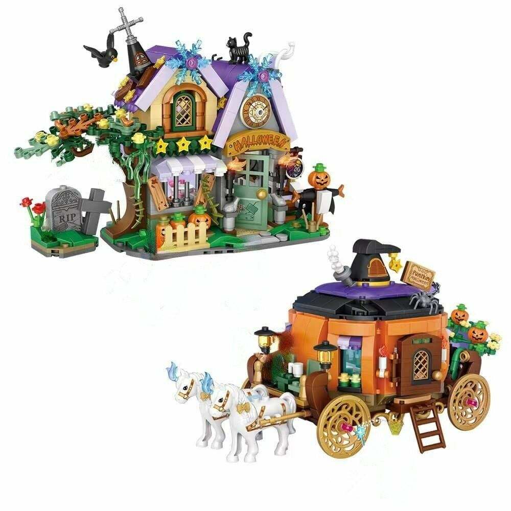LOZ Mini Particle Building Blocks Pumpkin Carriage (1134) Block Toys Gifts
