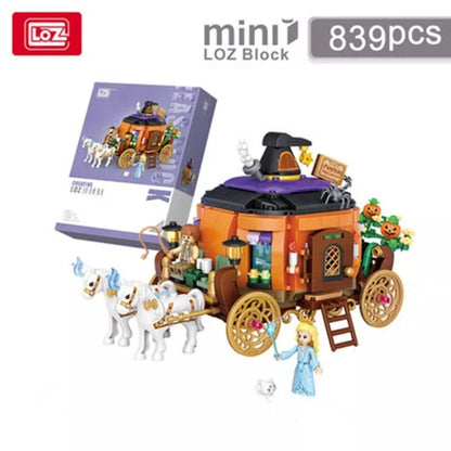 LOZ Mini Particle Building Blocks Pumpkin Carriage (1134) Block Toys Gifts