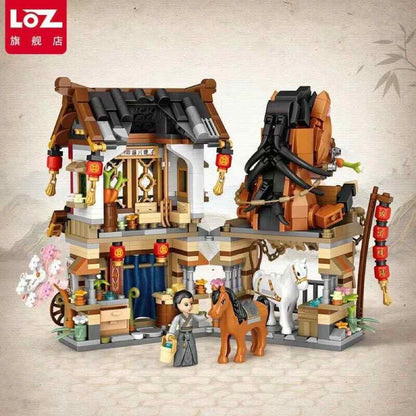 LOZ Mini Building Blocks Ancient Street Horse Stable (1243) Mini Block Toys