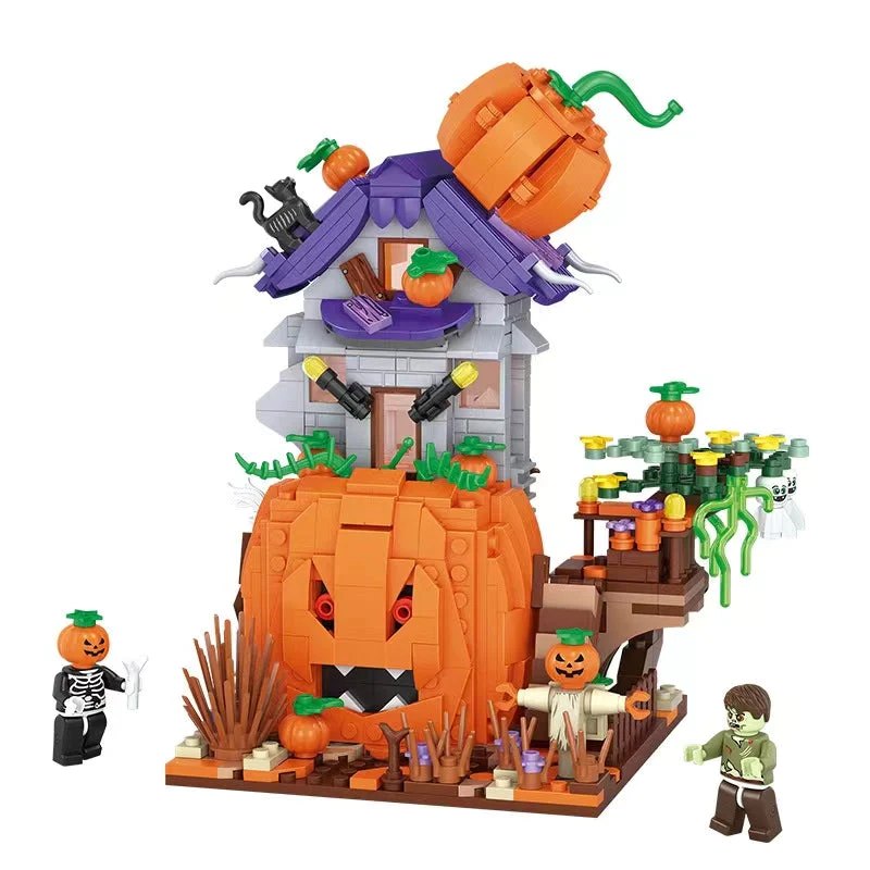 LOZ Mini Building Blocks Pumpkin  House (1249) Mini Block Toys Christmas Gifts