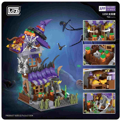 LOZ Mini Building Blocks Witches House (1250) Mini Block Toys Christmas Gifts