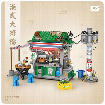 LOZ Mini Building Blocks Hong Kong Food Stall (1253) Interlocking Blocks Toys Gifts