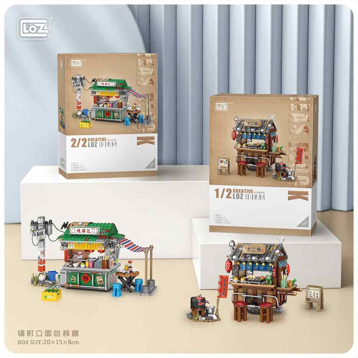 LOZ Mini Building Blocks Hong Kong Food Stall (1253) Interlocking Blocks Toys Gifts