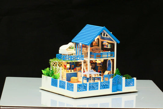 DIY Dollhouse Travel to Agean Sea (K009) Wooden Miniature Dollhouse Birthday Anniversary Gifts