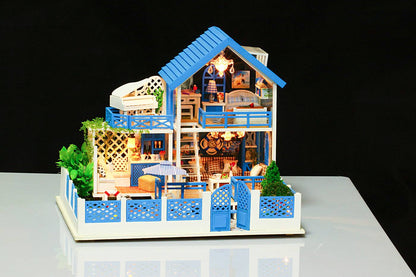 DIY Dollhouse Travel to Agean Sea (K009) Wooden Miniature Dollhouse Birthday Anniversary Gifts