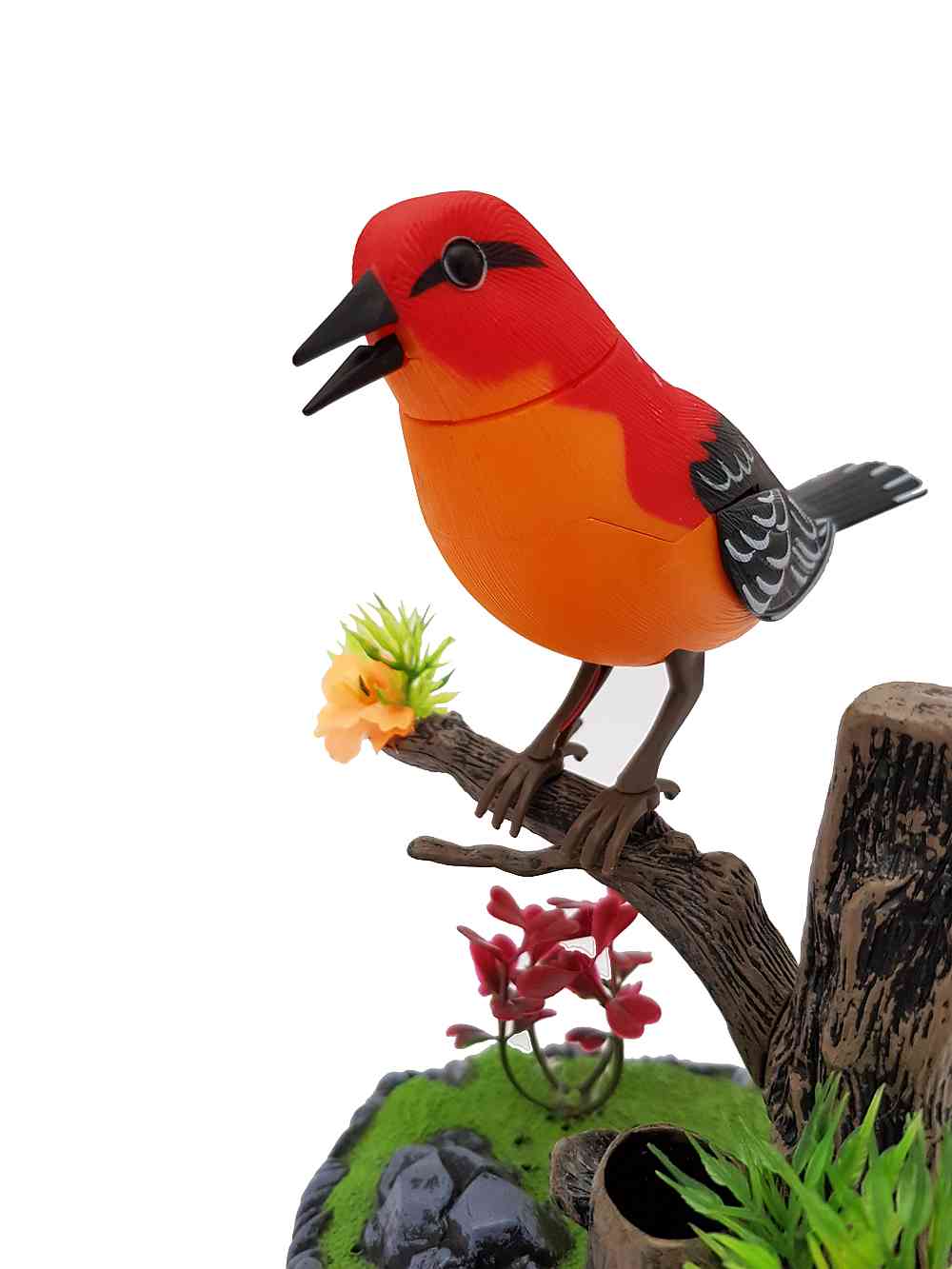 Sound Control Singing Bird Red Bird Electric Voice-Activated Bird
