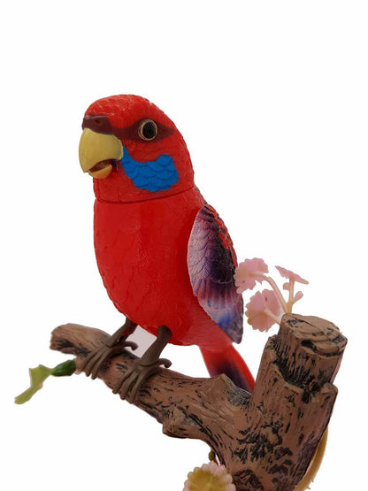 Blue Melopsittacus Undulatus Sound Control Function Singing Bird Electronic Parrot Birds Pen Pencil Holder Toy Bird for Children