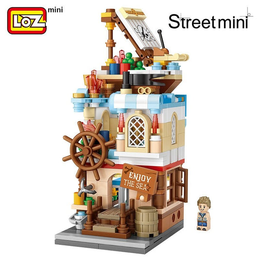 LOZ Mini Block Shopping Street Mini Nano Building Street Toy Shop - Sailing House (1650)