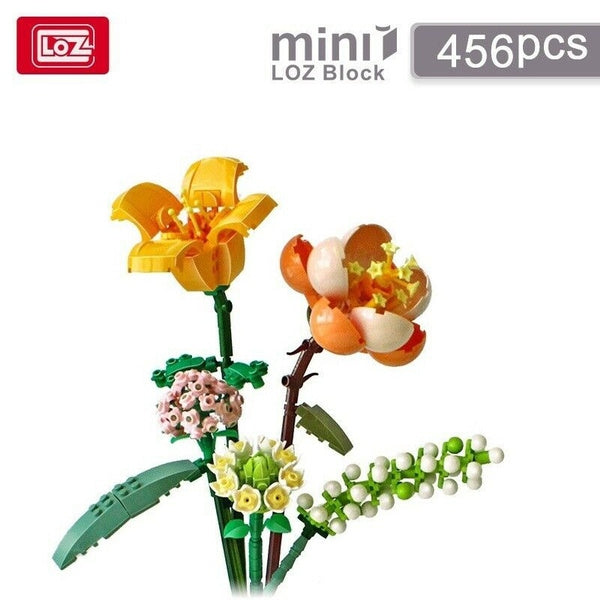 LOZ Mini Block Eternal Flower Building Block Toy - ETERNAL FLOWER (1657, 1658 & 1659) with Original Box