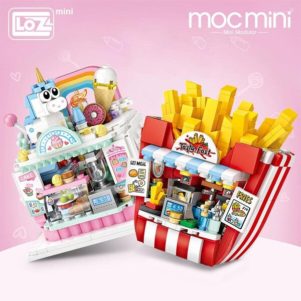 LOZ Amusement /Theme Park Chips Shop DIY Mocmini Mini Building Blocks (#1732)