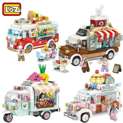 LOZ Mini Blocks Pizza Truck (1739) Building Block Toys for Children Birthday Presents