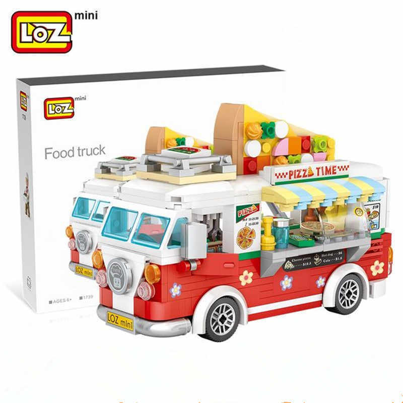 LOZ Mini Blocks Pizza Truck (1739) Building Block Toys for Children Birthday Presents