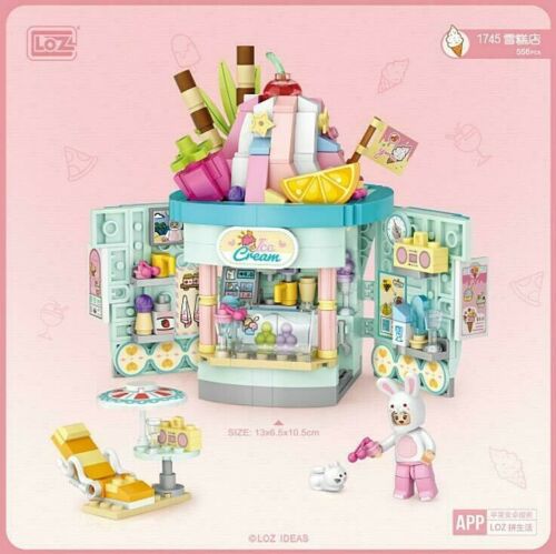 Amusement /Theme Park Ice Cream Shop Mini  Brick Building Blocks (#1745)