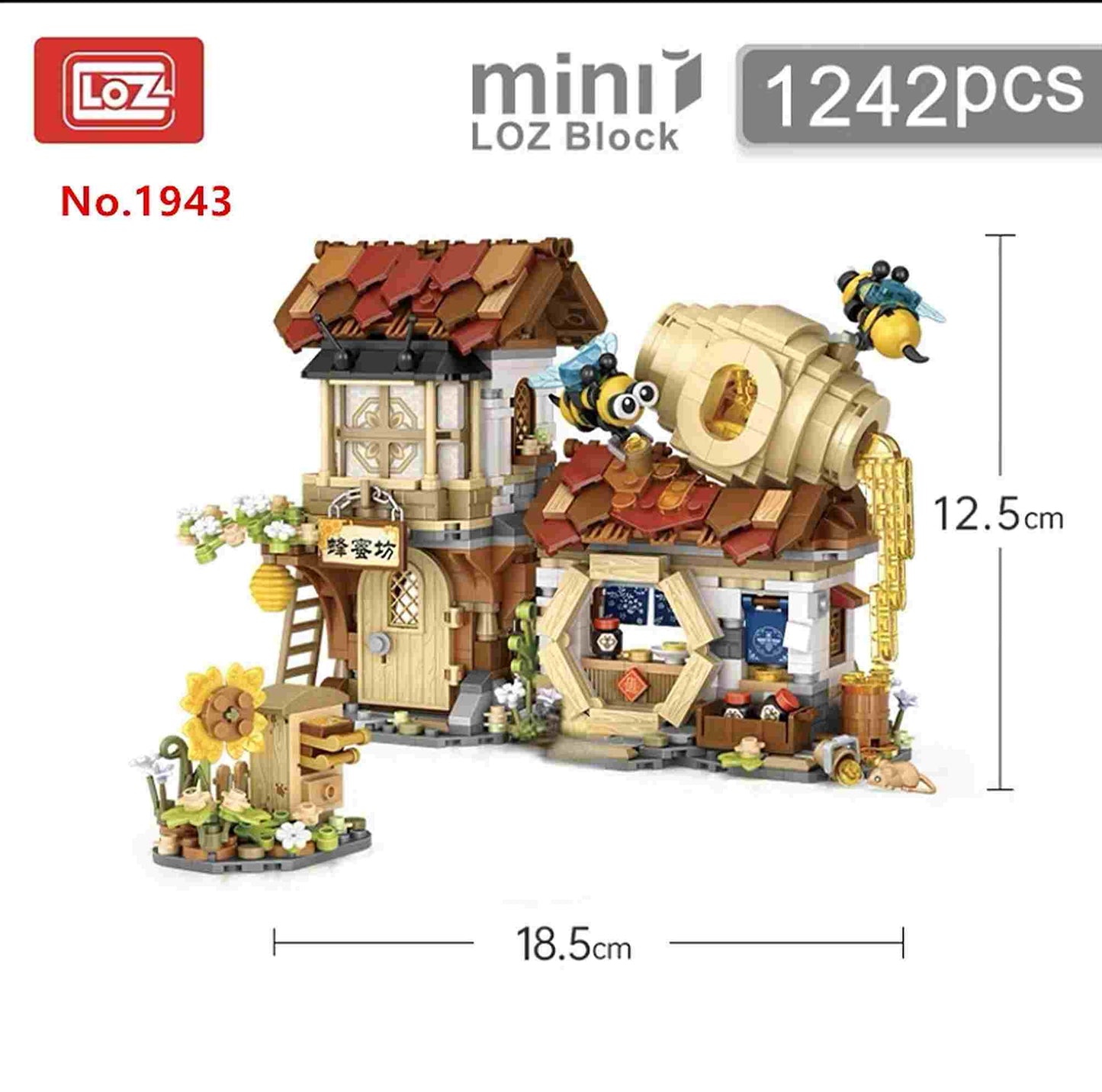 LOZ Mini Building Blocks Honey Bee House (1943) Interlocking Blocks Toys Gifts