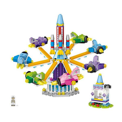 Amusement /Theme Park Rocket Ride Mini Building Blocks (#1719)