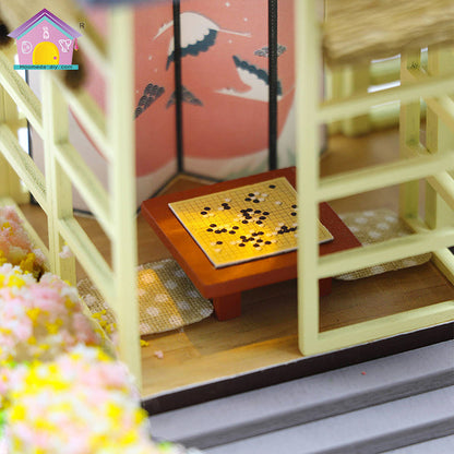 Hongda Dollhouse Furniture Kits (L907) 'The Secret Story‘ w/ LED Lights, Dust Cover and Glues Wooden Miniature Doll House  Handmade Gifts Birthday Presents