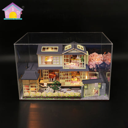 Dollhouse Furniture Kits (L907) 'The Secret Story‘ w/ LED Lights, Dust Cover and Glues Wooden Miniature Doll House  Handmade Gifts Birthday Presents