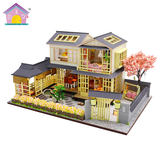 Dollhouse Furniture Kits (L907) 'The Secret Story‘ w/ LED Lights, Dust Cover and Glues Wooden Miniature Doll House  Handmade Gifts Birthday Presents