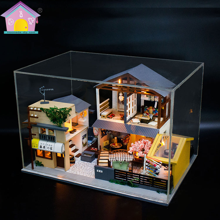 Dollhouse Furniture Kits (PC902) 'Initial Dream' w/ LED Lights, Dust Cover and Glues Wooden Miniature Doll House  Handmade Gifts Birthday Presents