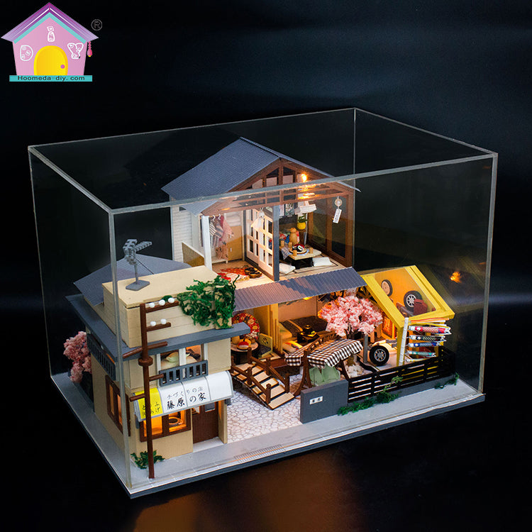 Hongda Dollhouse Furniture Kits (PC902) 'Initial Dream' w/ LED Lights, Dust Cover and Glues Wooden Miniature Doll House  Handmade Gifts Birthday Presents