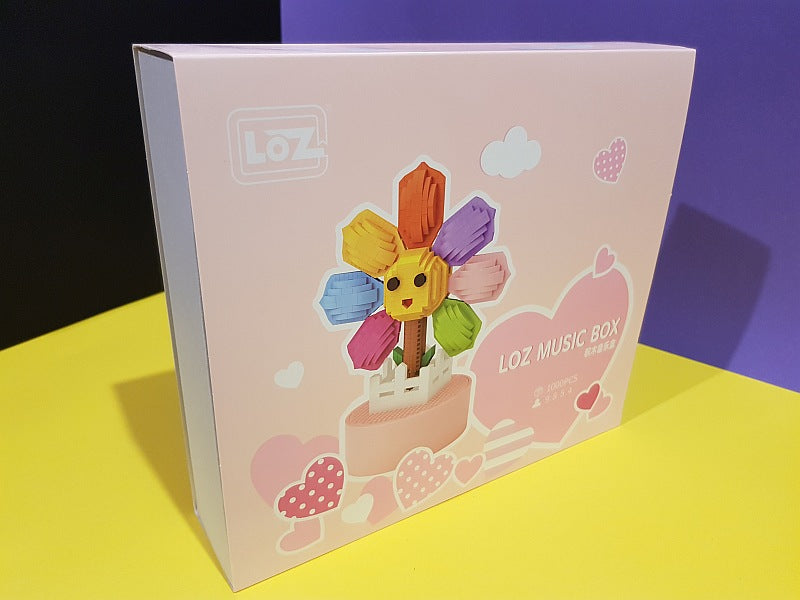 Mini Blocks Anime Sunflower Music Box Diamond Blocks Bricks Educational Toy Hobbies (#9854)