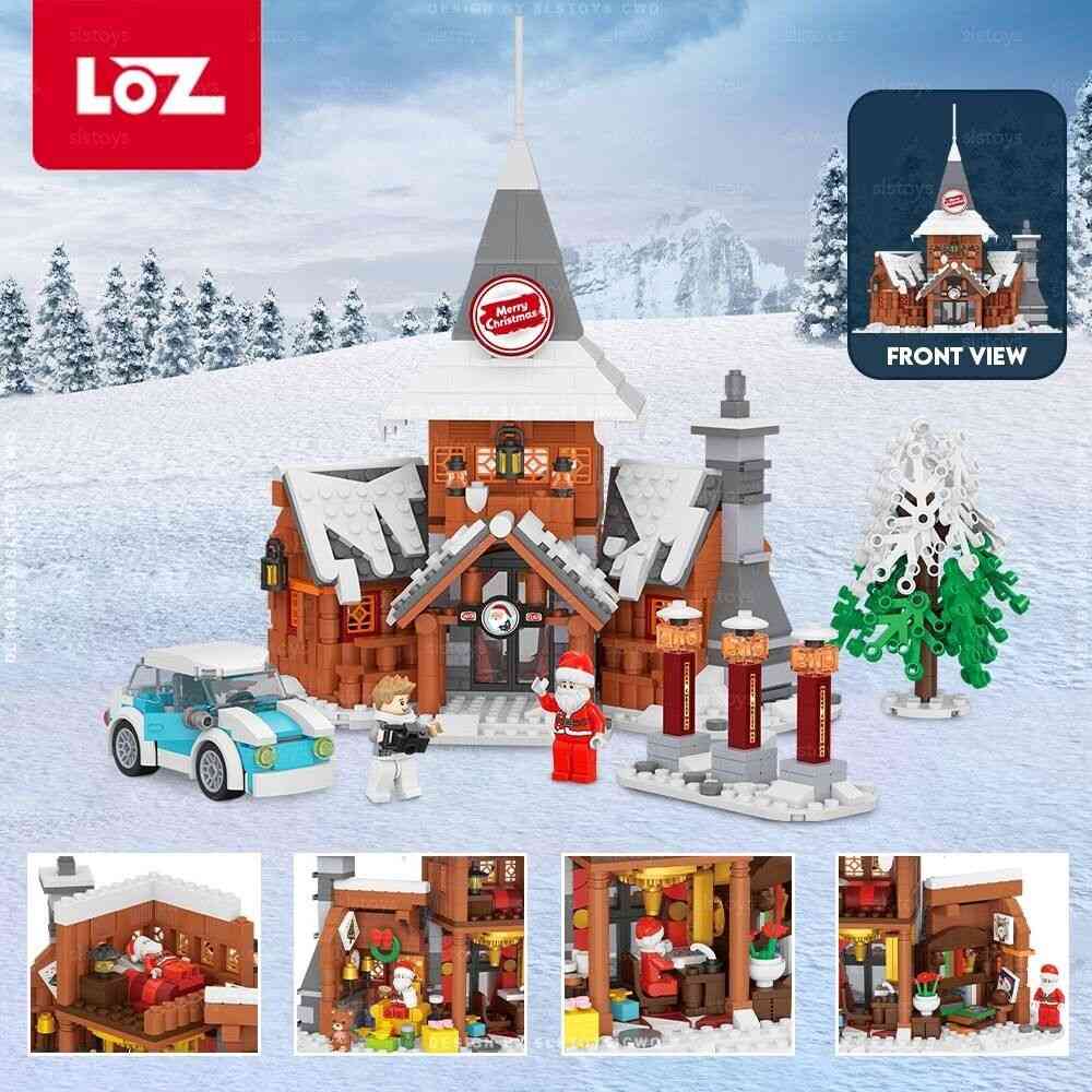 LOZ Mini Particle Building Blocks Santa Claus Office (2195) Block Toys Christmas Gifts