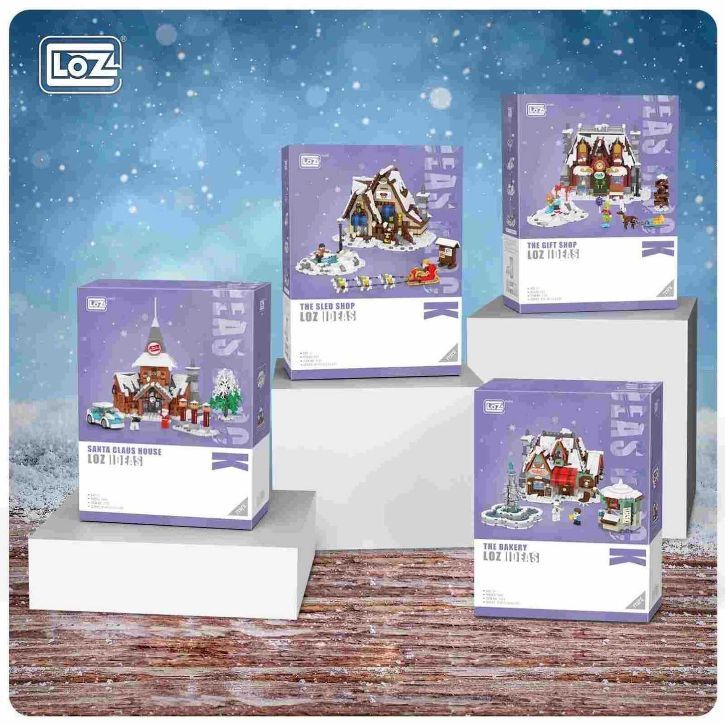 LOZ Mini Particle Building Blocks Santa Claus Gift Shop (2197) Block Toys Christmas Gifts