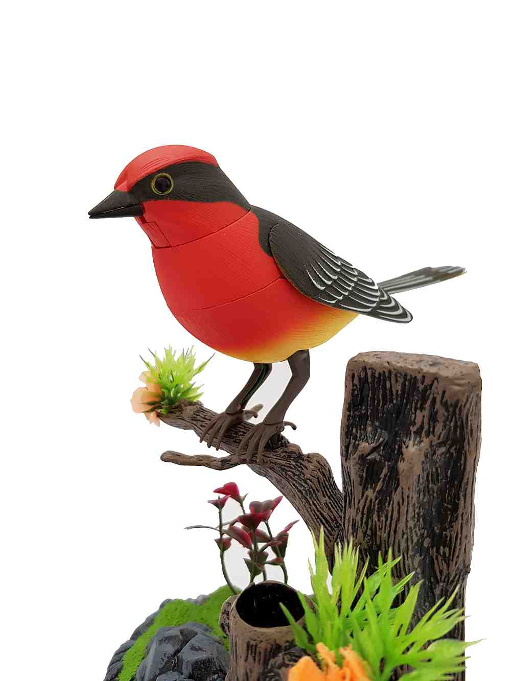 Sound Control Singing Bird Red Bird Electric Voice-Activated Bird Pets Christmas Gift Birthday Gift for Kids